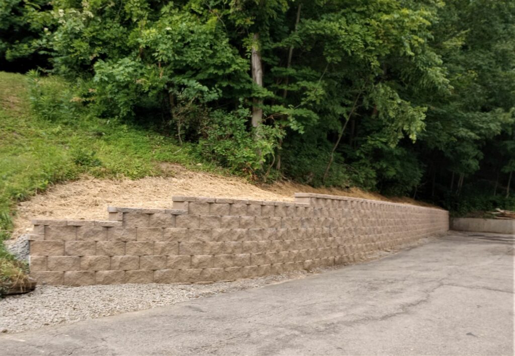 LW Retaining Wall after, Stepping stone creations, outdoor living, Paver Patios, Retaining Walls